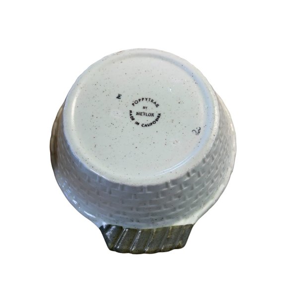 Poppy Trail Metlox Provincial Green Handled Bowl Fruit Center 8 in & 9 in Diamet - Picture 5 of 8